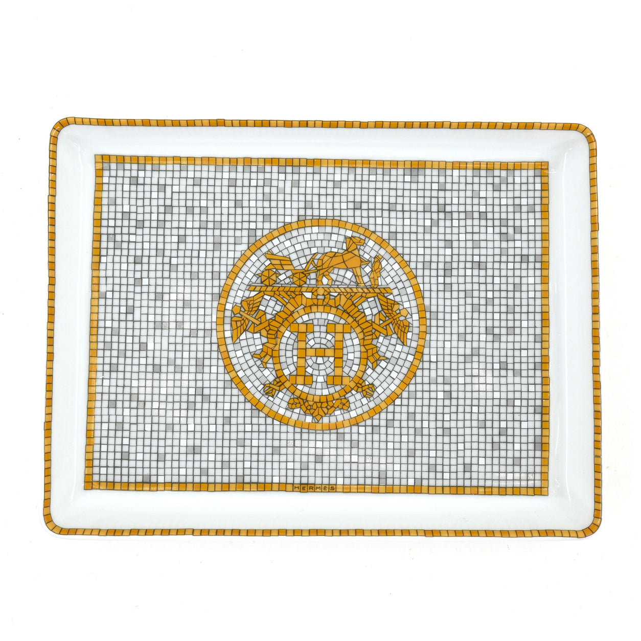 Hermès Mosaique au 24 Tray Gold/Silver