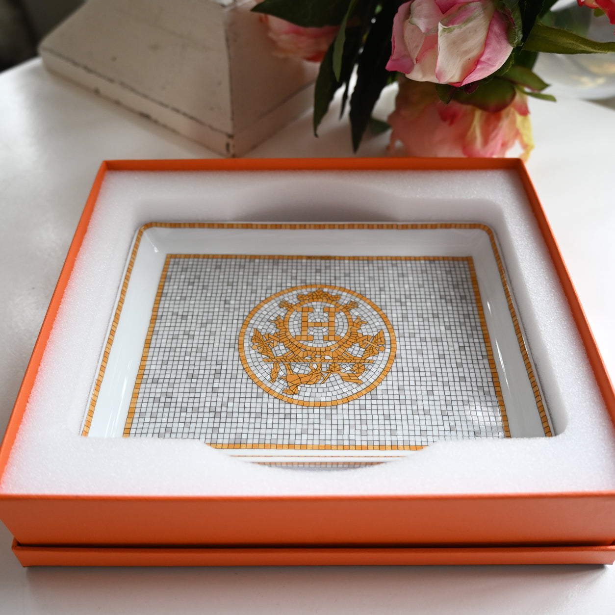 Hermès Mosaique au 24 Tray Gold/Silver
