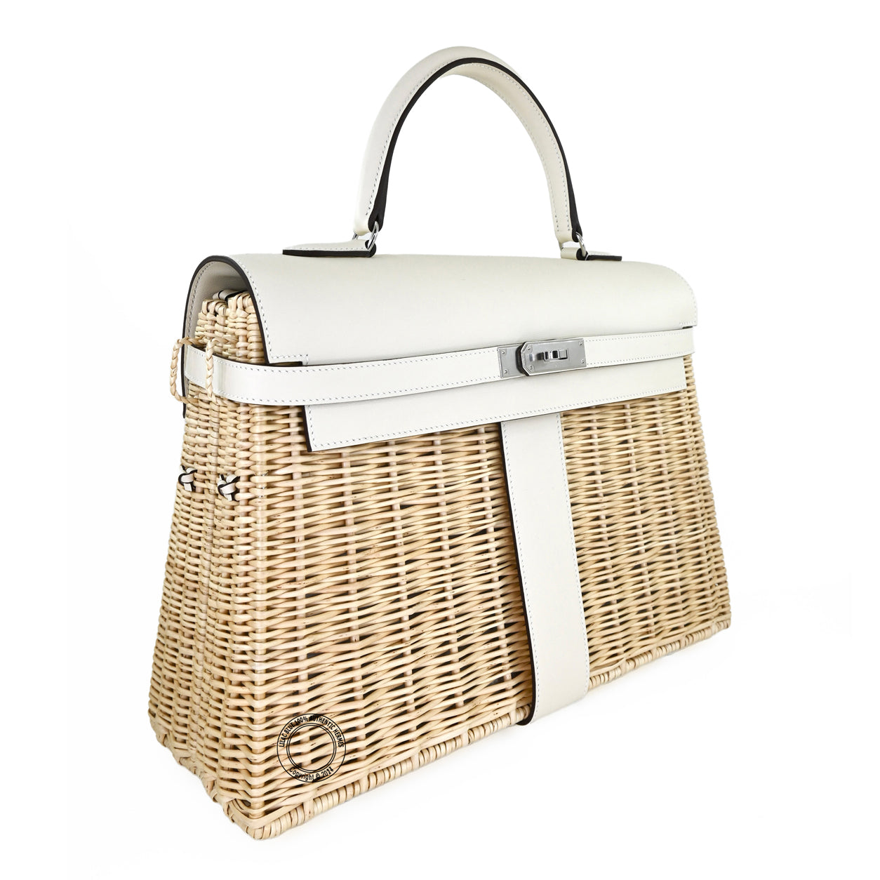 Hermès Kelly 35cm Nata Picnic Swift/Osier PHW