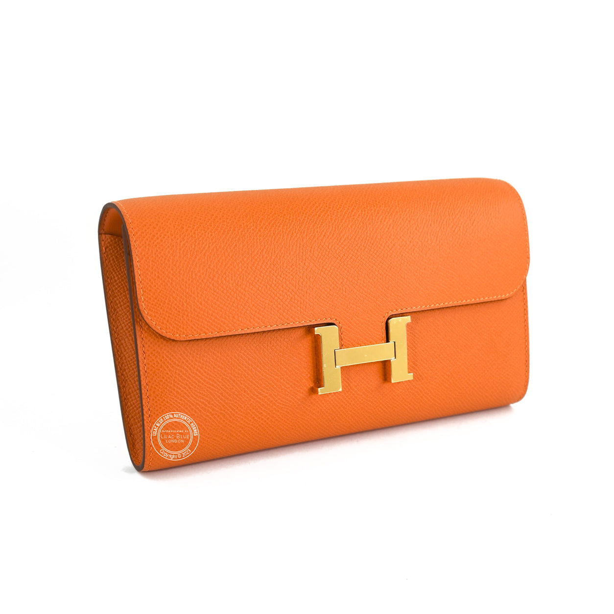 Hermes Constance Wallet To Go Orange Epsom GHW