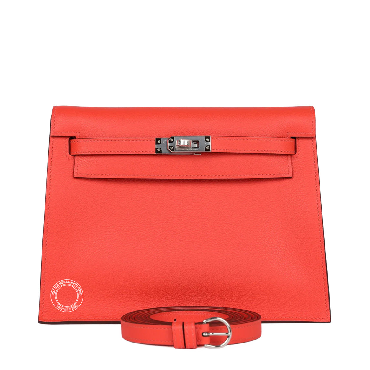 Hermes Kelly Danse Orange Field Evercolor PHW