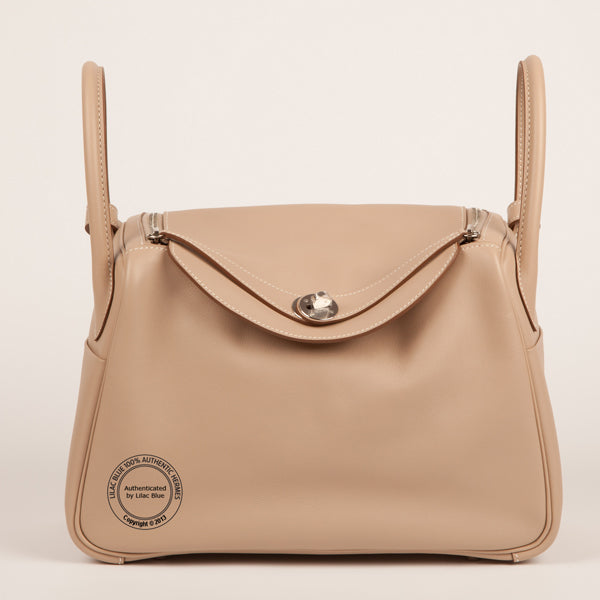 Hermès Lindy 30cm Argile Swift PHW