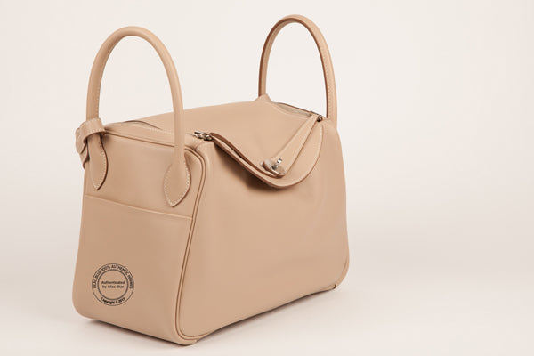 Hermès Lindy 30cm Argile Swift PHW