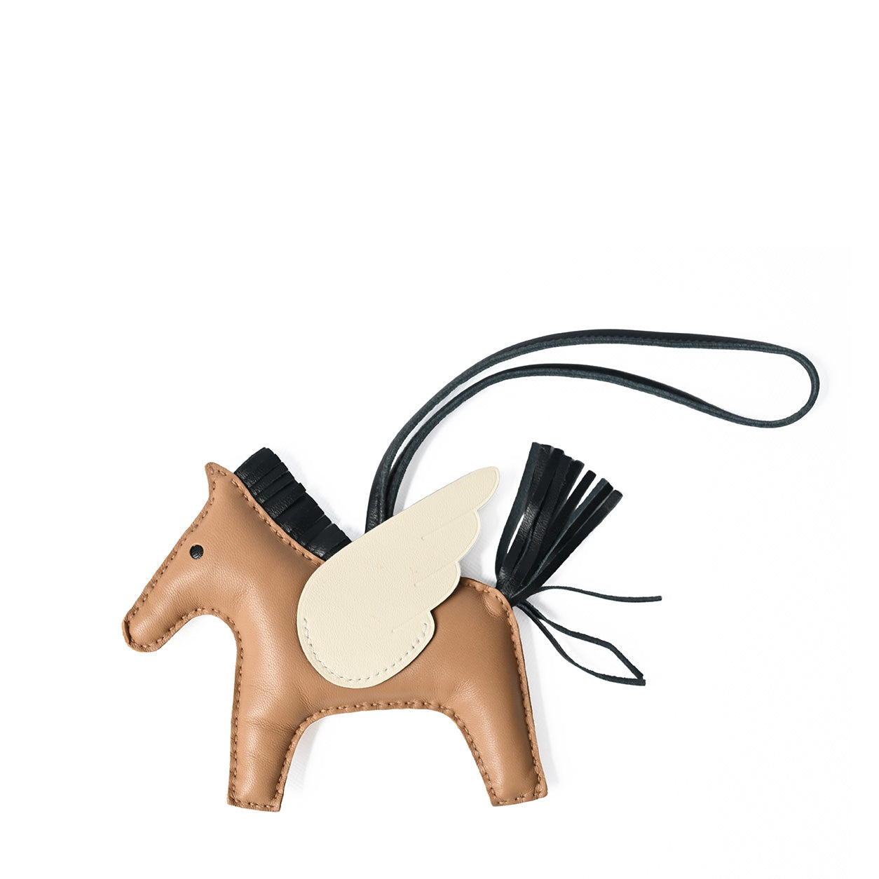 Hermes Pegasus Charm Nata, Sesame, Black