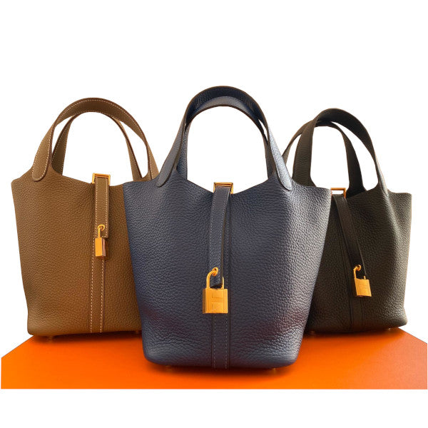 Hermès Picotin 18cm Bleu Saphir Maurice GHW