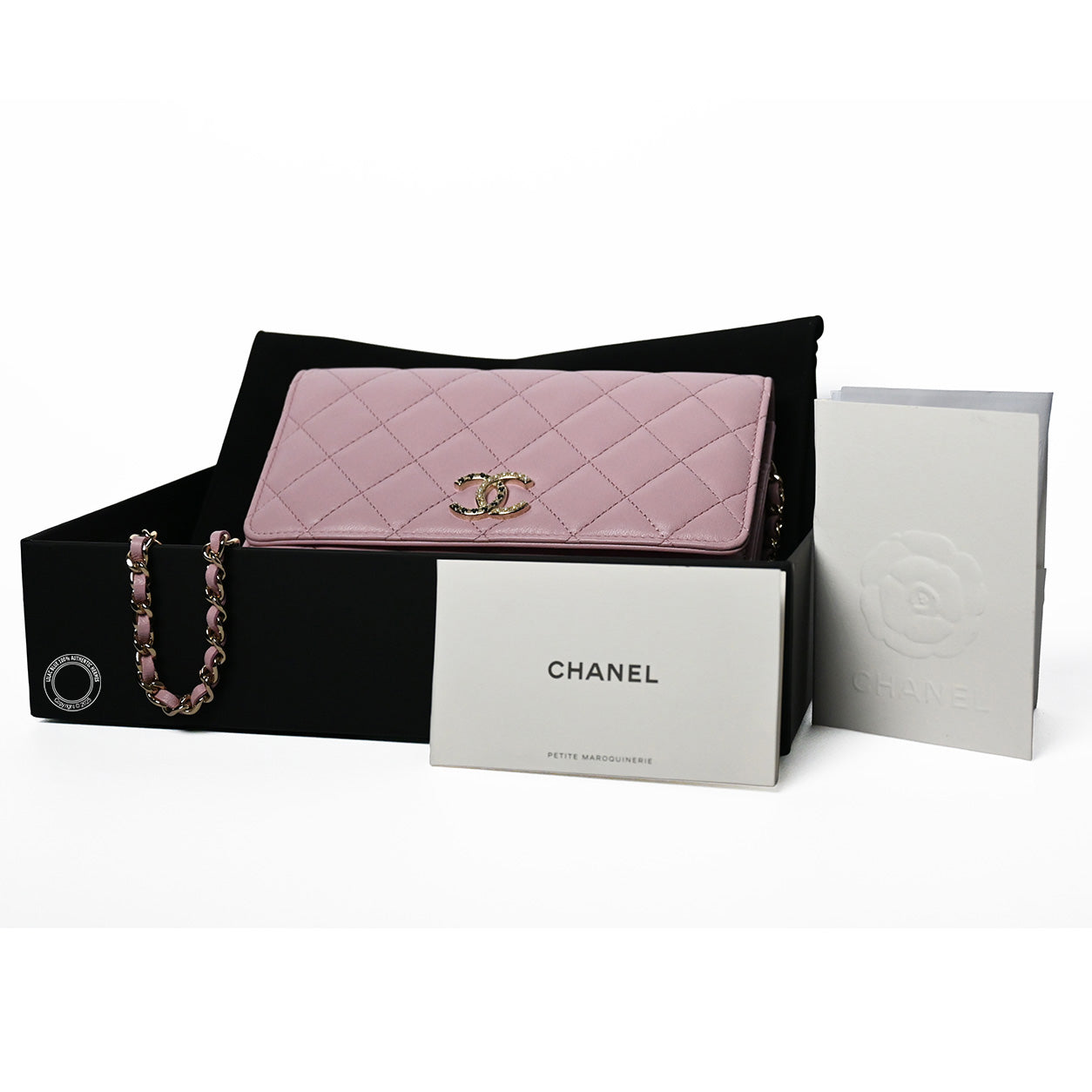 Chanel Wallet on a Chain Pink Caviar GHW