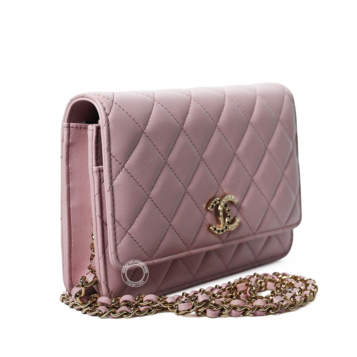 Chanel Wallet on a Chain Pink Caviar GHW