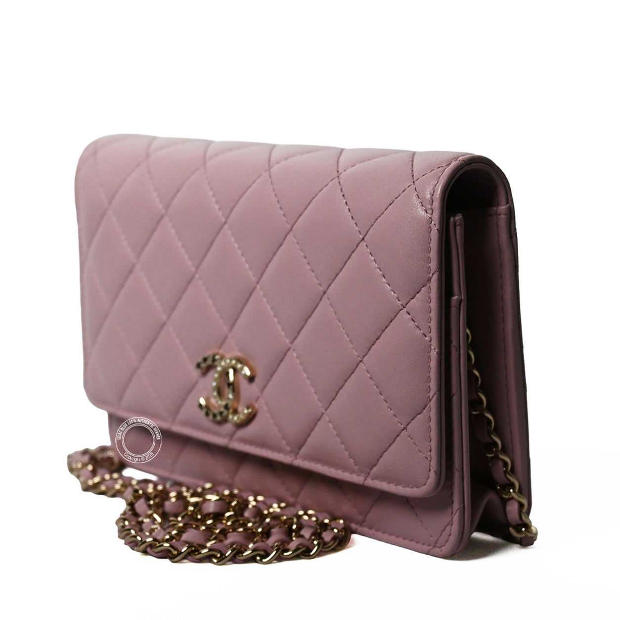 Chanel Wallet on a Chain Pink Caviar GHW