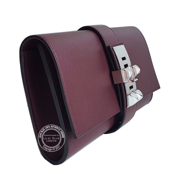 Hermès Medor Clutch Prune Swift PHW - Preloved