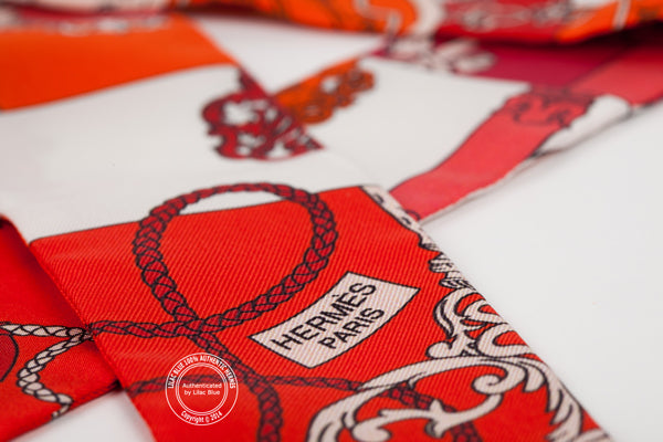 Hermès Twilly Tour de Cles. Red & White