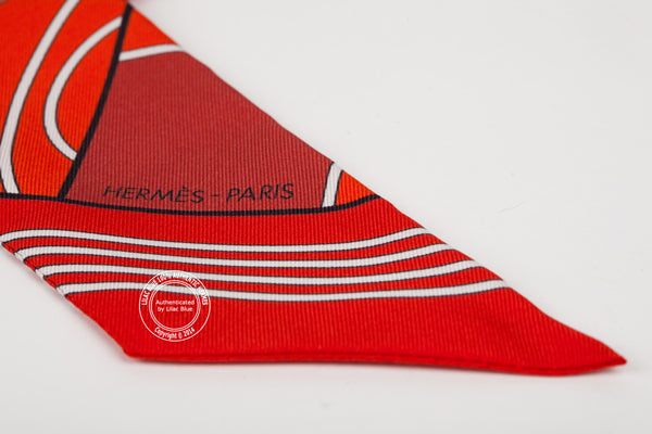 Hermès Twilly Sport.  Red, Orange & White