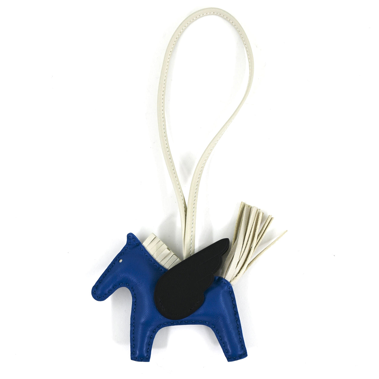 Hermes Pegase Charm Bleu France, Black, Craie