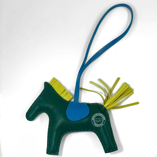 Hermès Rodeo Charm Malachite, Bleu Zanzibar, Lime