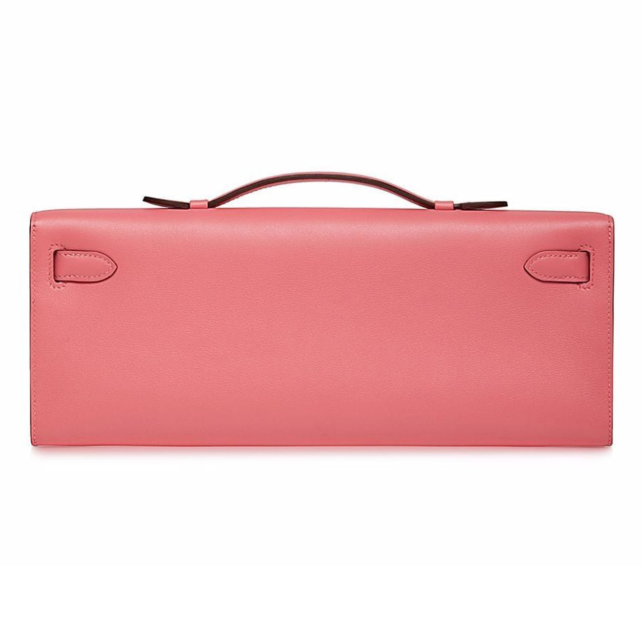 Hermès Kelly 31cm Rose Azalee Cut Pochette Swift PHW - Preloved