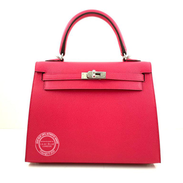Hermès Kelly 25cm Rose Extreme Epsom PHW