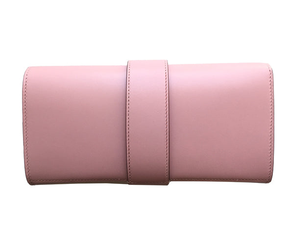 Hermès Medor Clutch Rose Sakura Tadelakt PHW