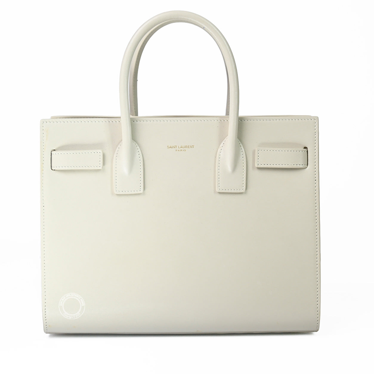 Saint Laurent Sac de Jour Baby Vintage White/Leopard Calfskin with Swarovski Crystals