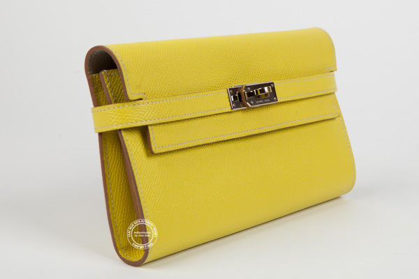 Hermès Kelly Wallet Soufre Epsom PHW - Preloved