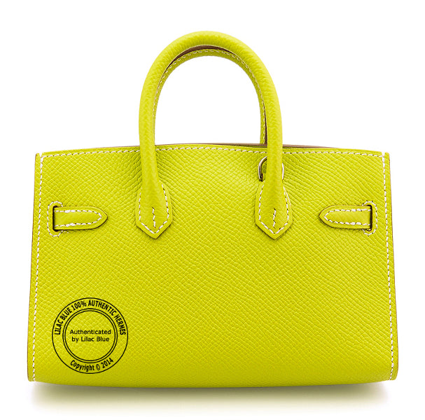 Tiny Birkin Lime Epsom Palladium