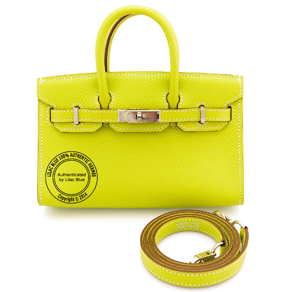 Tiny Birkin Lime Epsom Palladium