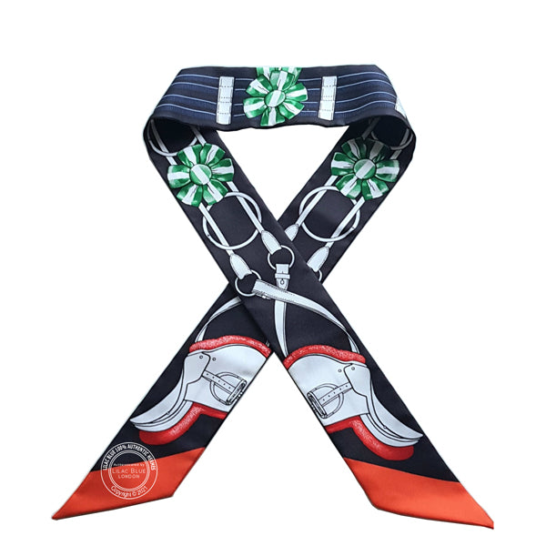 Hermès Twilly Jumping. Noir, Vert, Rouge (pair)