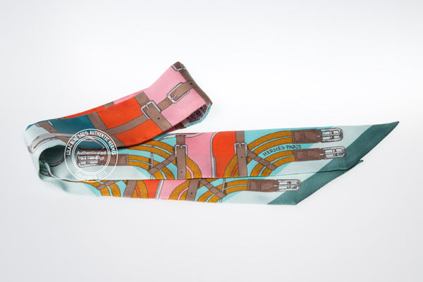 Hermès Twilly Mors a Jouets. Aqua, Orange, Rose (2 pieces)