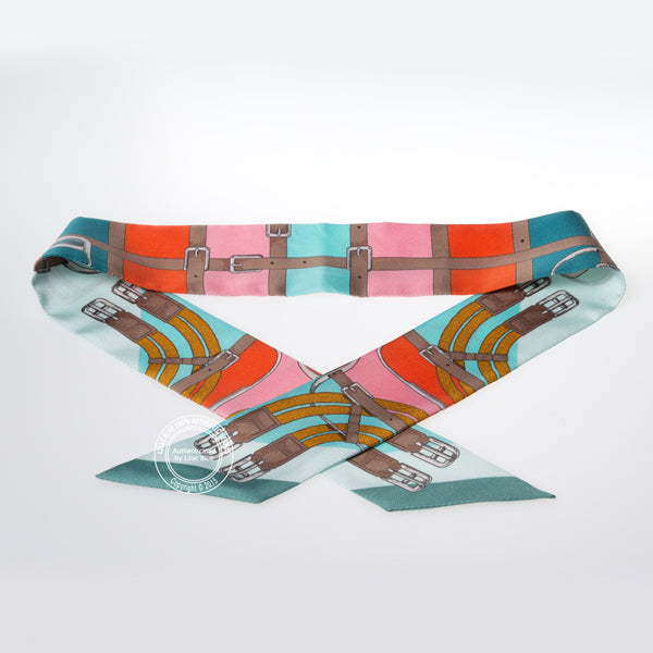 Hermès Twilly Mors a Jouets. Aqua, Orange, Rose (2 pieces)