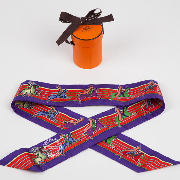 Hermès Twilly Pani La Shar Pawnee. Purple & Red
