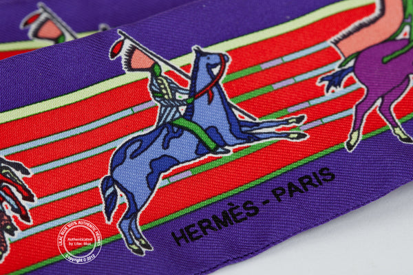 Hermès Twilly Pani La Shar Pawnee. Purple & Red