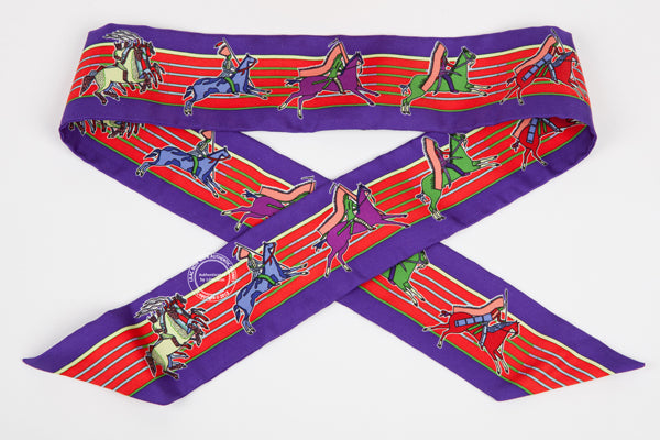 Hermès Twilly Pani La Shar Pawnee. Purple & Red