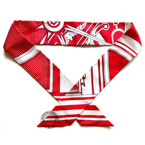 Hermès Twilly Washington's Carriage. Rouge, Blanc, Noir (pair)