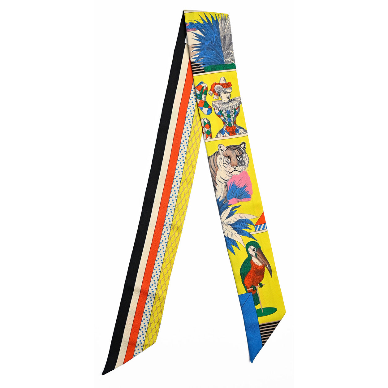 Hermès Twilly Grand Theatre Nouveau. Jaune Vif/Vert/Rouge