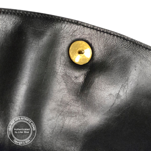 Hermes Rio Envelope Clutch Black Box - Vintage