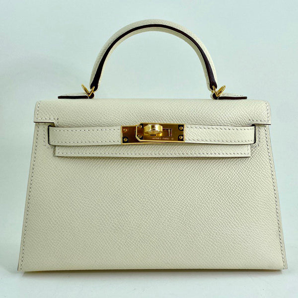 Hermès Kelly 20cm Nata Epsom GHW